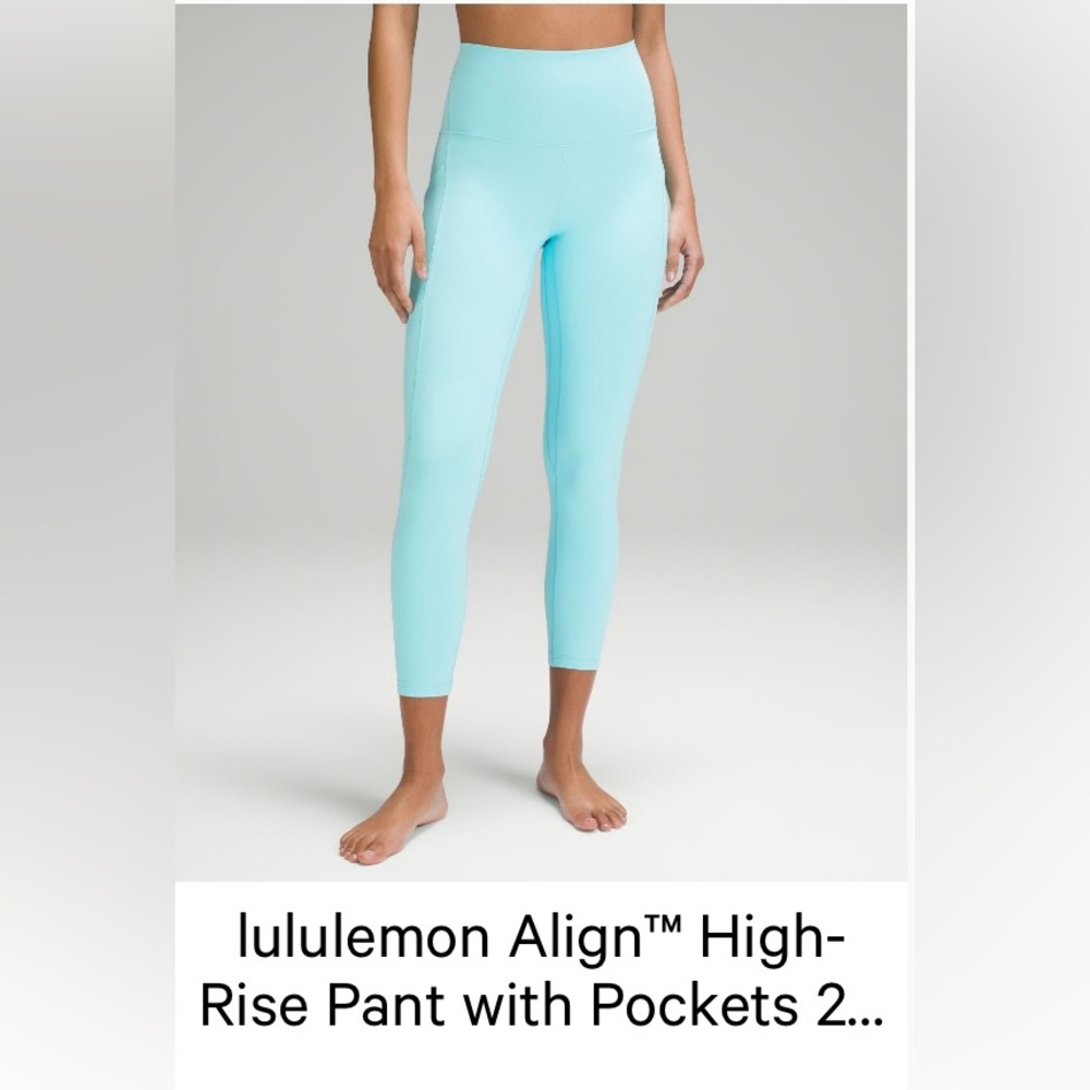 Lululemon Align 25” with Pockets Cyan Blue